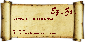 Szondi Zsuzsanna névjegykártya